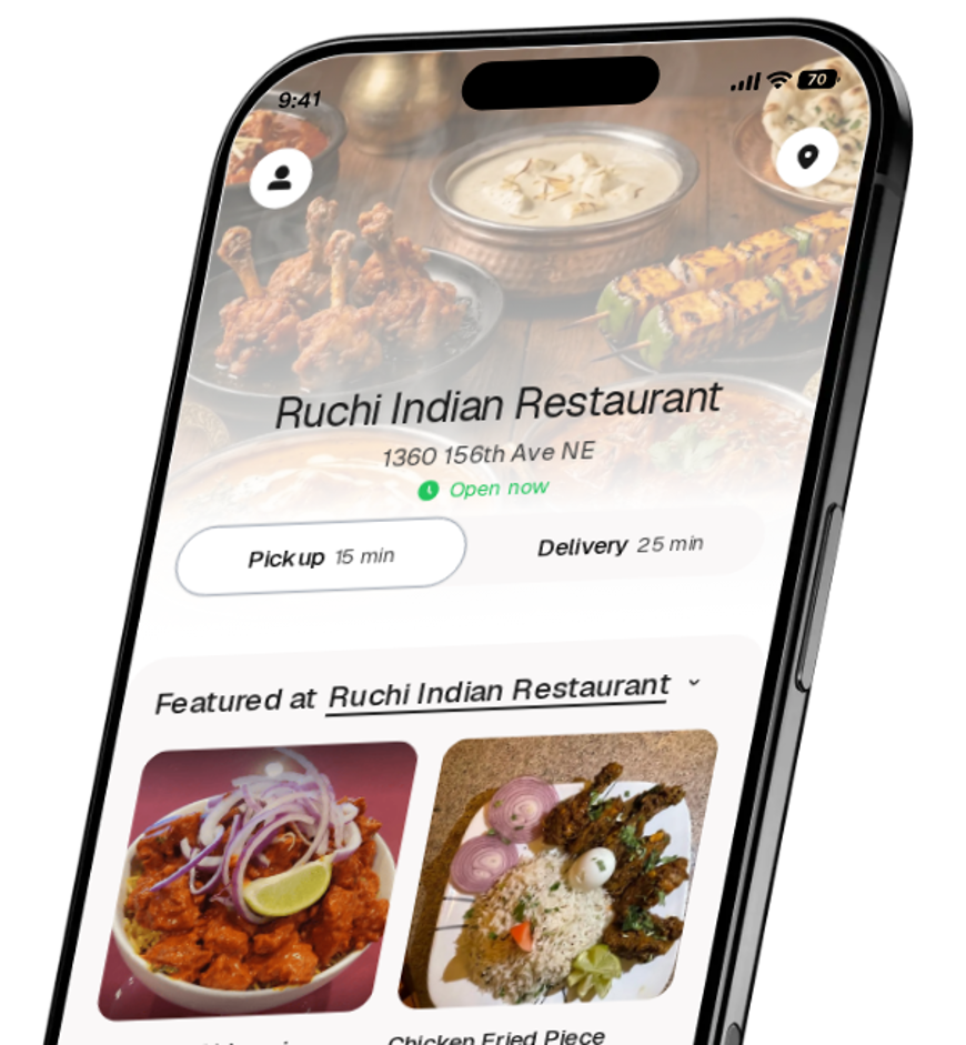 Ruchi Indian Restaurant app preview